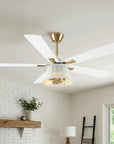 52" Zona Antique Brass Ceiling Fan