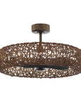 35" Hamptons Bronze Caged Ceiling Fan