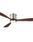 52" Mayna Flush Mount Ceiling Fan,Solid Wood Blades