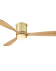 52" Mayna Flush Mount Ceiling Fan,Solid Wood Blades