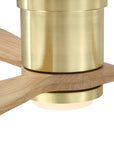 52" Mayna Flush Mount Ceiling Fan,Solid Wood Blades