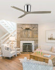 54 Inch Ward Solid Wood Blades Ceiling Fan - IPLUS Lighting