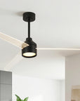 55" Xenia Black Ceiling Fan with Clear Blades