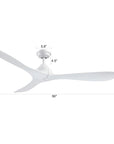 56" Modern DC Motor Reversible Ceiling Fan