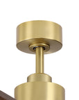 84" Modern Soft Brass Ceiling Fan with Solid Wood Blades for Large Spaces