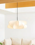 Wabi-Sabi Cloud Pendant Light White Cocoon Silk Fabric - IPLUS Lighting