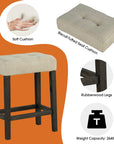 59" Rustic Dining & Bar Table Set with 3 Stools and USB Charging Ports