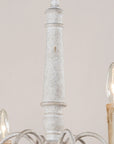 French Country 6 Light Candle Style Distressed Chandelier - IPLUS Lighting