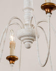 6-Light French Country Candle-Style Chandelier in Distressed - ParrotUncle
