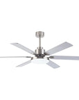 60" Modern Satin Nickel Ceiling Fan
