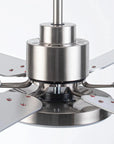 60" Modern Satin Nickel Ceiling Fan