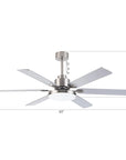 60" Modern Satin Nickel Ceiling Fan