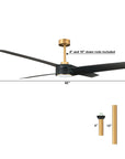 60" Parvez Modern DC Reversible Ceiling Fan - IPLUS Lighting