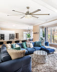 65" Satin Nickel Ceiling Fan