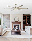 65" Satin Nickel Ceiling Fan