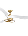 52" Elma Vintage Gold Crystal LED Ceiling Fan