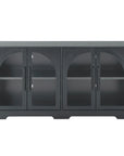 55" Aria Modern Oak Sideboard Cabinet with Arched Glass Doors