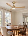 48" Avelor Modern LED Ceiling Fan with Solid Wood Blades