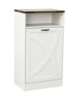38" Modern Storage Cabinet with Hidden Trash Can Holder