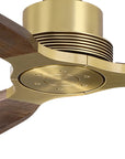 84" Modern Soft Brass Ceiling Fan with Solid Wood Blades for Large Spaces