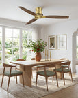 56" Arden Flush Mount Ceiling Fan and Solid Wood Blades