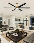 72" Bankston 6-Blade Led Ceiling Fan - IPLUS Lighting