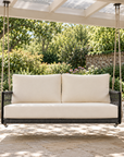 Marin 2-Seat Woven Rope Outdoor Swing Sofa with Cushions