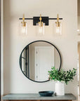 Clear Glass Jasper Modern 3-Light Bathroom Vanity Light - IPLUS Lighting