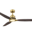 48" Louise Modern Soft Brass Ceiling Fan with Solid Wood Blades