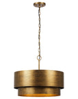 Maren 4-Light Antique Gold Drum Chandelier
