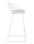 Veya Set of 2 Modern Metal Bar Stools with Cushions