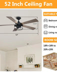 52" Windmill Industrial Ceiling Fan