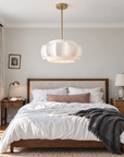 Serelle Modern Gold Pendant Light with Sculpted Shade