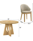 Sorelle 5-Piece Modern Oak Round Dining Set