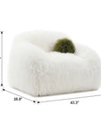43" Darwen Modern Swivel Accent Chair with Matching Pillow