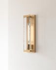 Adelman Gold Metal and Glass 1-Light Dimmable Wall Sconce - IPLUS Lighting