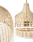 Ellie 1-Light Boho Rattan Hanging Pendant Lamp