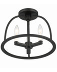 Abbott 3 Light Vibrant Gold Semi Flush Mount