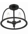 Abbott 3 Light Vibrant Gold Semi Flush Mount - IPLUS Lighting