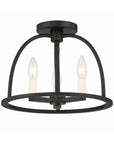 Abbott 3 Light Vibrant Gold Semi Flush Mount - IPLUS Lighting