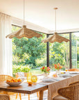 Ariel Elegant Natural Rattan Pendant Light - IPLUS Lighting