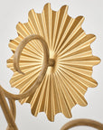 7-Light Botanical Chandelier with Gold Flower Petal Design