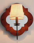 Rustic Iron 1-Light Wood Wall Sconce Light - IPLUS Lighting