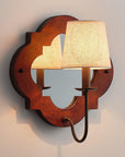 Rustic Iron 1-Light Wood Wall Sconce Light - IPLUS Lighting