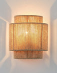 Farmhouse Rattan 1-Light Wall Sconce Light - IPLUS Lighting