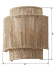 Farmhouse Rattan 1-Light Wall Sconce Light