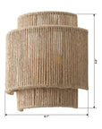 Farmhouse Rattan 1-Light Wall Sconce Light - IPLUS Lighting