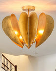 Elvira 6 Light Farmhouse Golden 19 Inch Semi Flush Flush Mount Ceiling Light