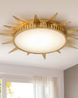 Dana Golden Sunburst 25 Inch LED Flush Mount Ceiling Light