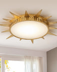 Dana Golden Sunburst 25 Inch LED Flush Mount Ceiling Light - IPLUS Lighting